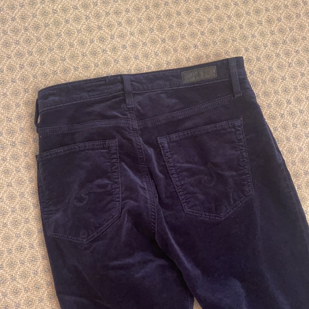 Navy Blue Velvet Pants From Adriano Goldschmied. Gem
